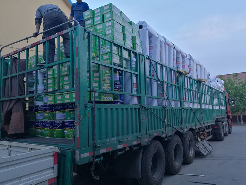 丙纶+干粉胶发货